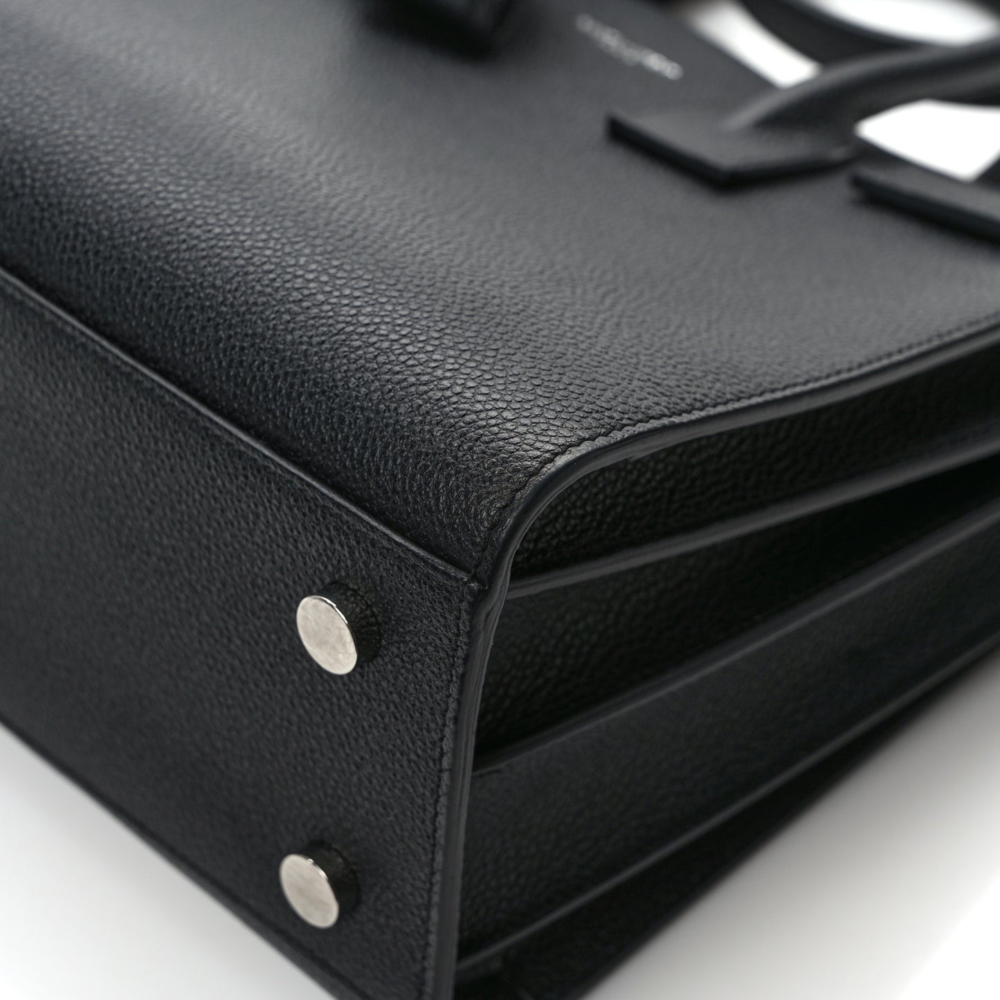 Grained Calfskin Baby Sac De Jour Black