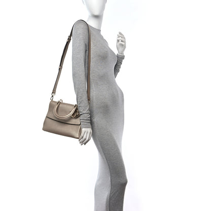 Christian Dior Metallic Bullcalf Small Be Dior Flap Pale Gold 2 of 19