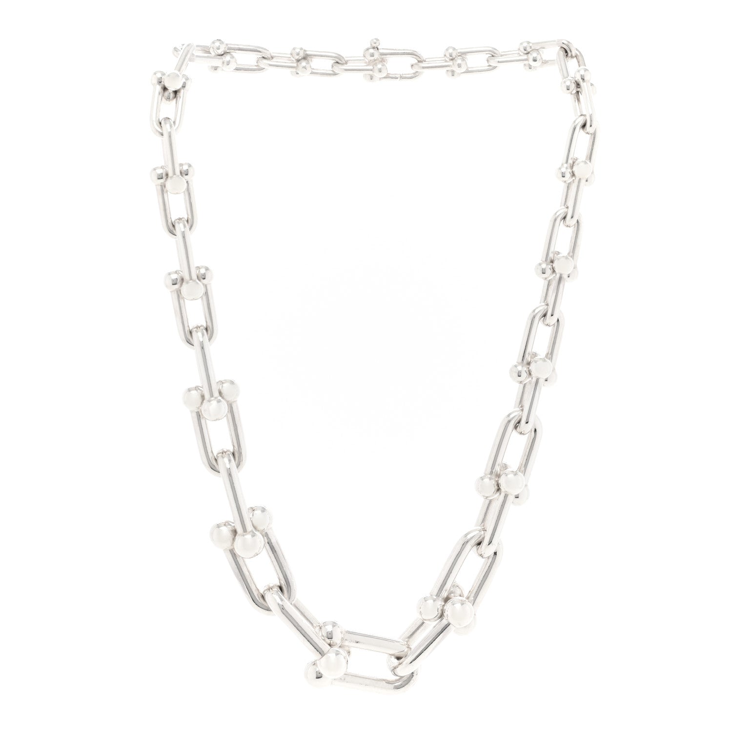 Tiffany Sterling Silver HardWear Graduated Link Necklace 2 of 3
