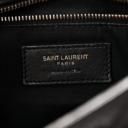 Saint Laurent Crinkled Calfskin Matelasse Monogram Medium Niki Chain Satchel Black 6 of 10
