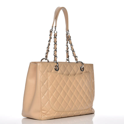 Chanel Caviar Quilted Grand Shopping Tote GST Beige Clair 3 of 11