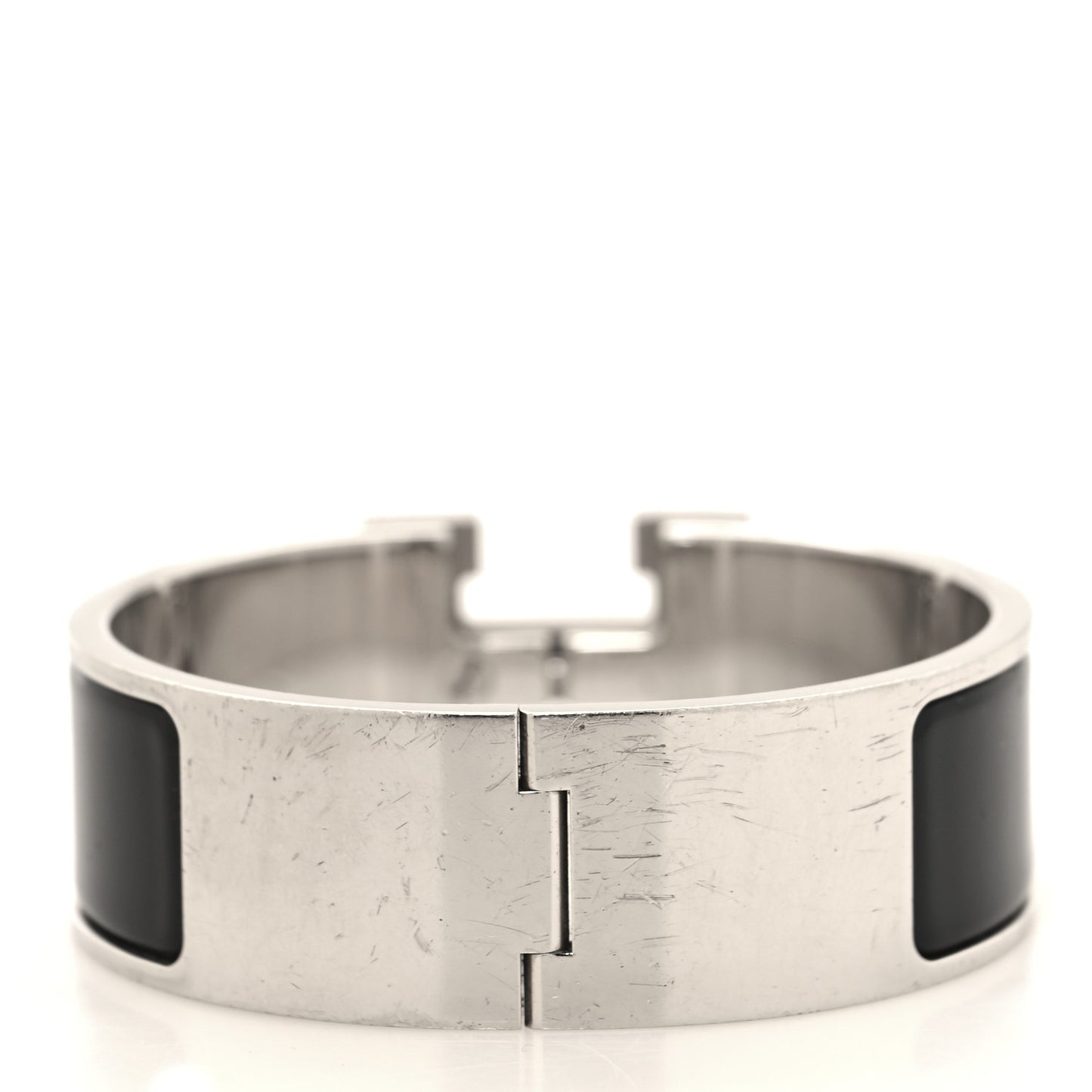 Enamel Wide Clic Clac H Bracelet GM Black