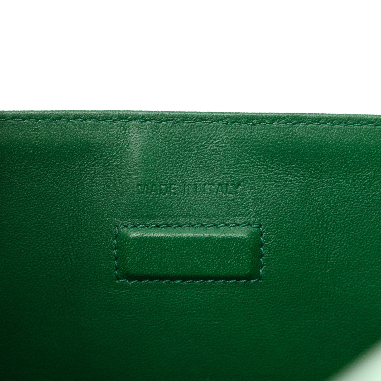 Grained Calfskin Diorever Flap Green