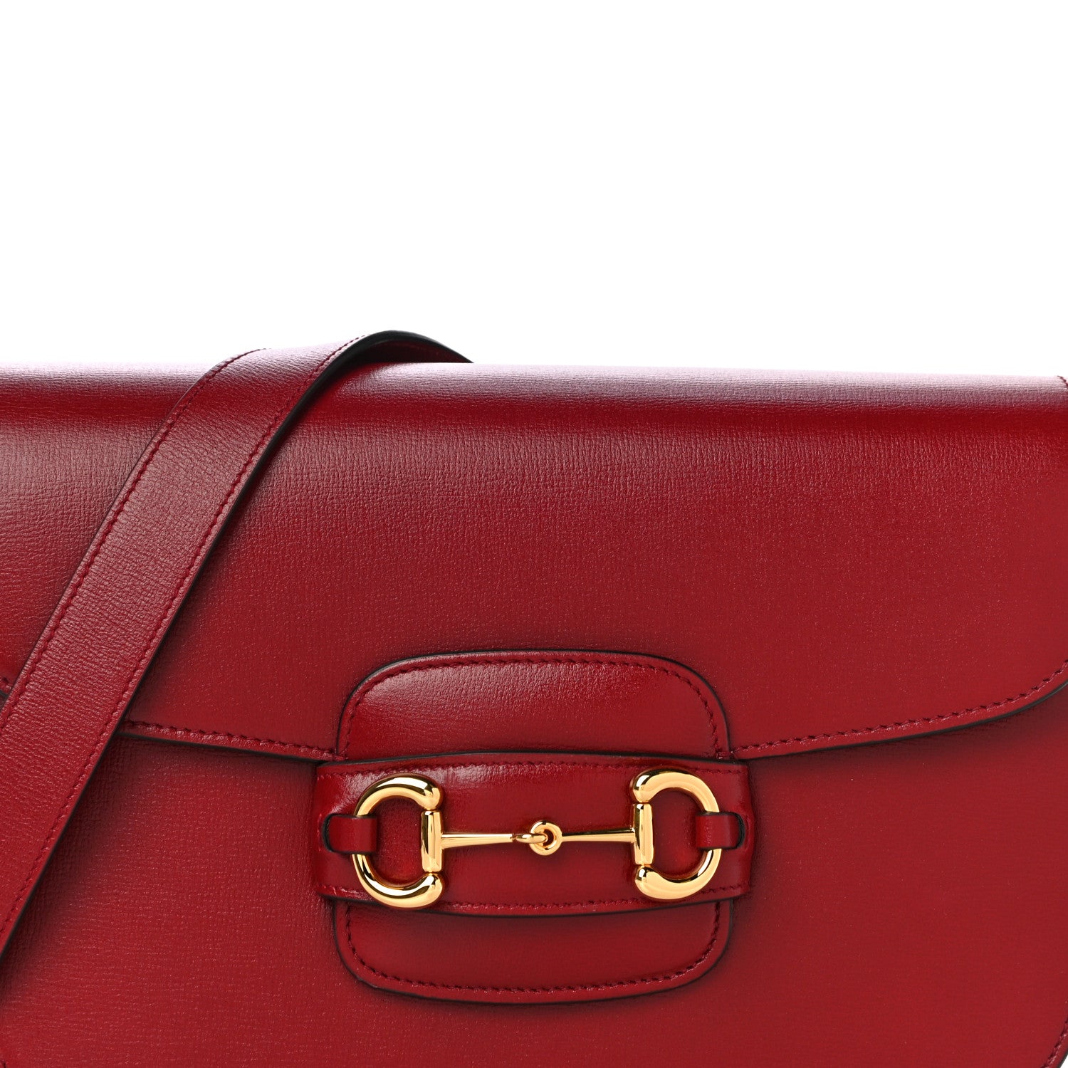 Gucci Azalea Calfskin Horsebit 1955 Shoulder Bag New Cherry Red 8 of 14