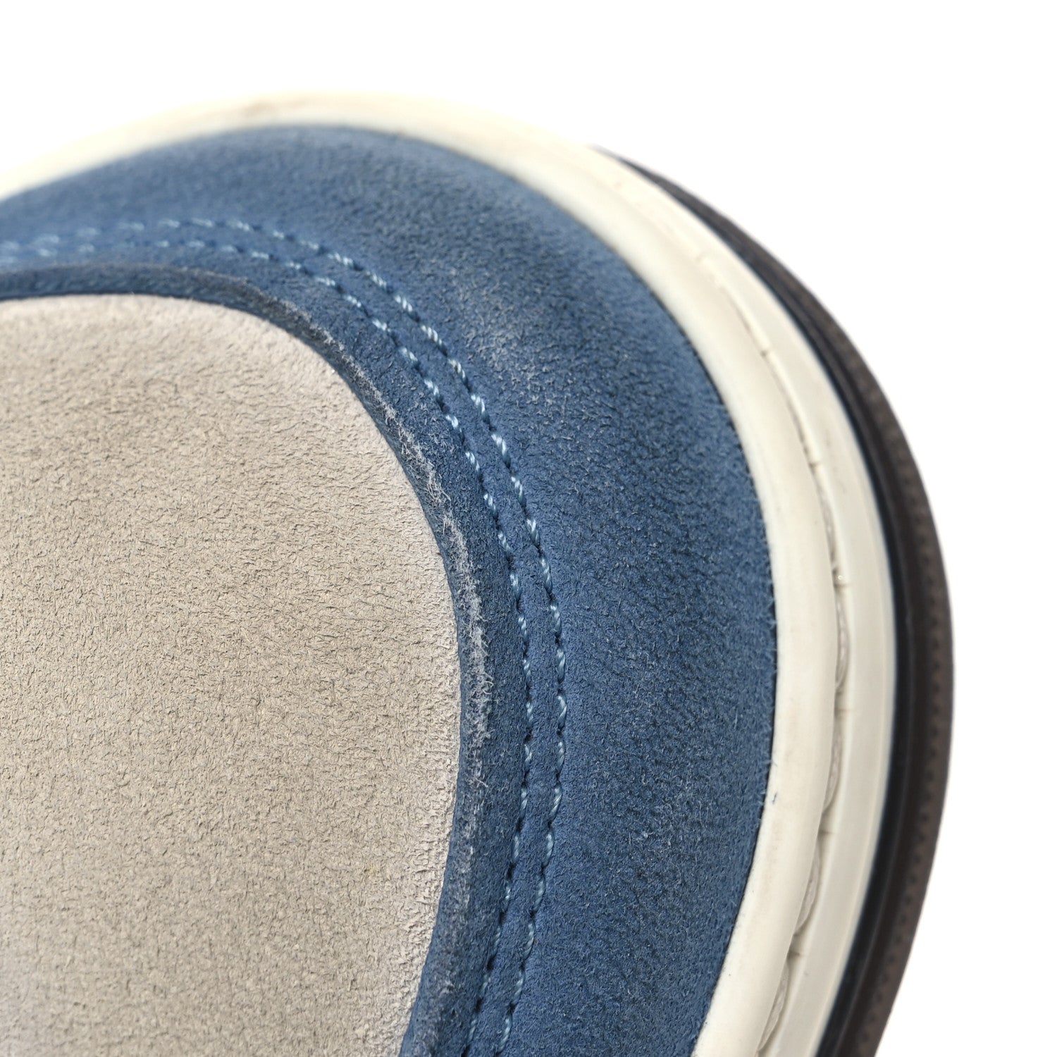Chanel Suede Kidskin Womens CC Sneakers 37 White Blue 13 of 15
