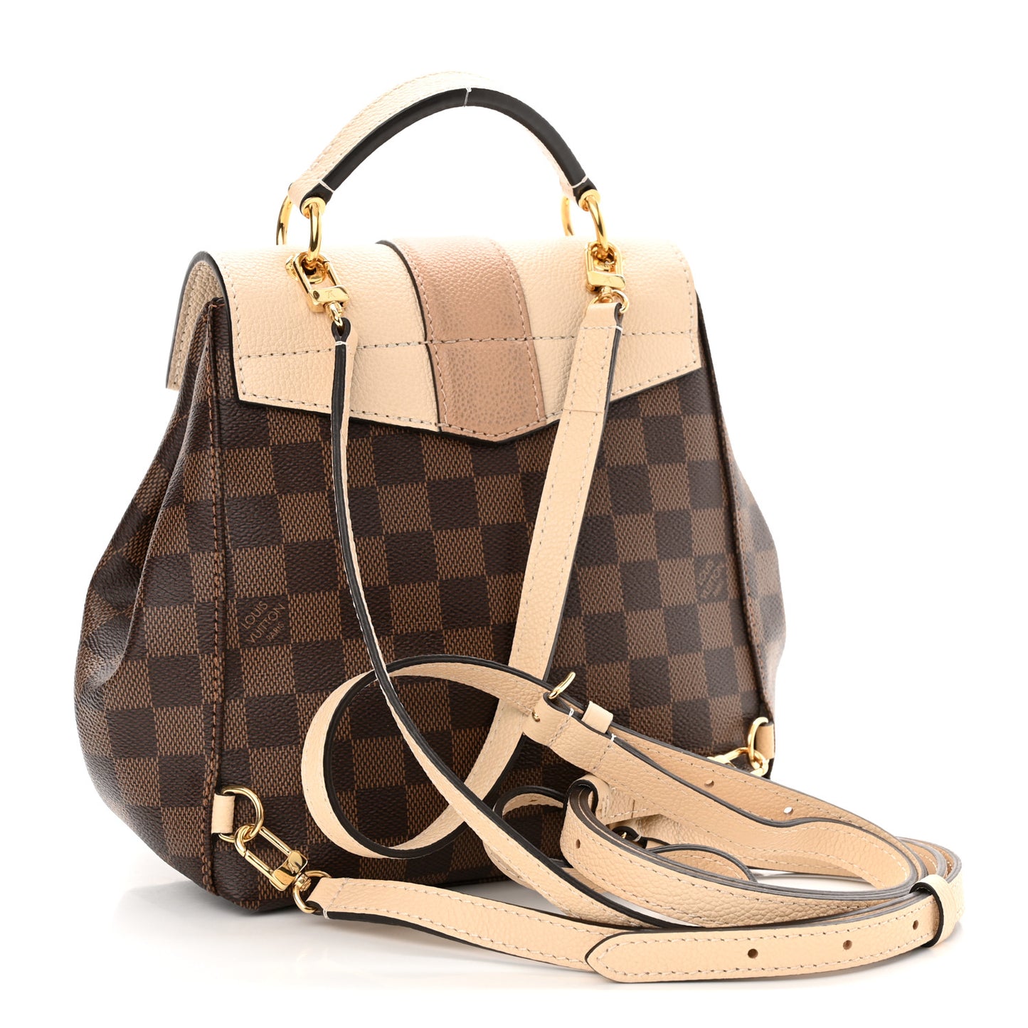 Damier Ebene Clapton Backpack Creme