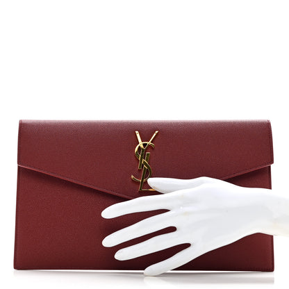 Saint Laurent Grain De Poudre Uptown Pouch Red 2 of 7