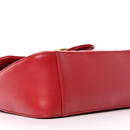 Gucci Calfskin Matelasse Mini GG Marmont Top Handle Shoulder Bag Hibiscus Red 6 of 10