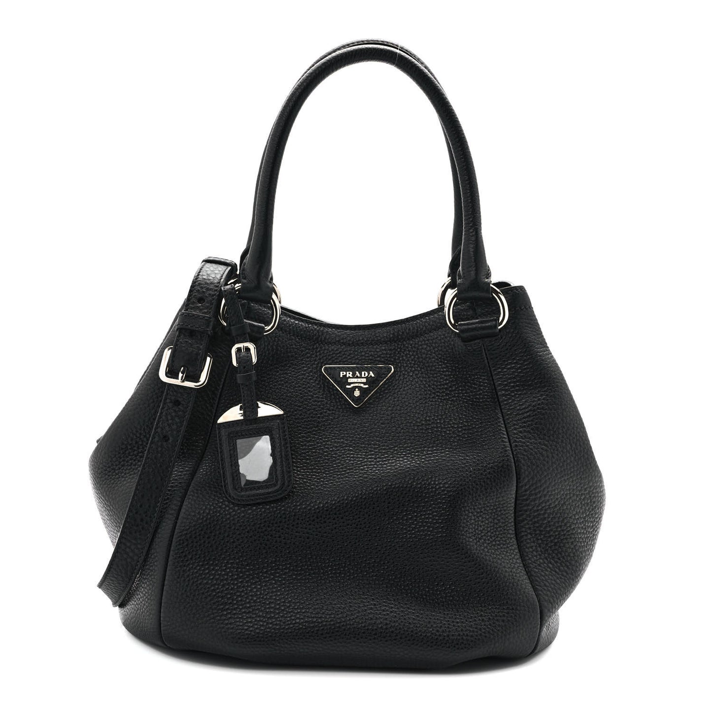 Vitello Daino Shopping Tote Black