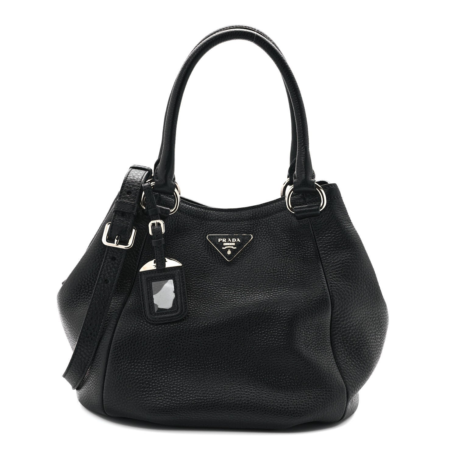 Prada Vitello Daino Shopping Tote Black 1 of 8