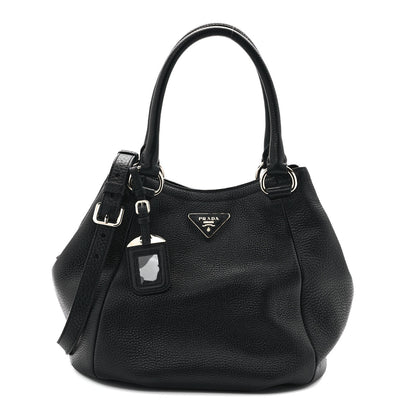Prada Vitello Daino Shopping Tote Black 1 of 8