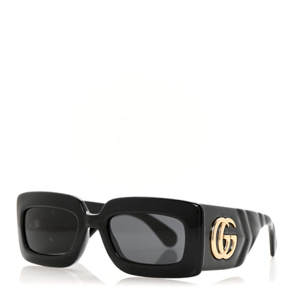 Gucci Acetate Rectangular Sunglasses GG0811S Black 1 of 9