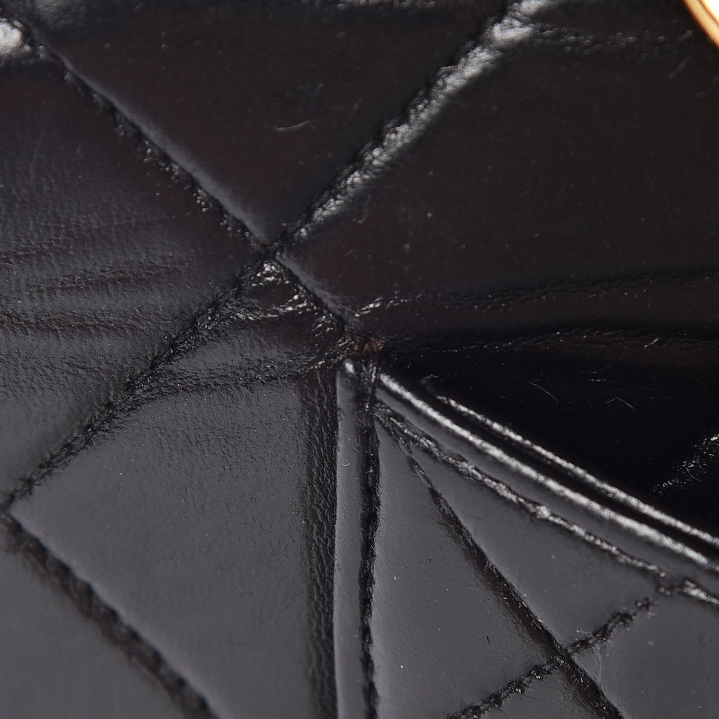 Lambskin Quilted Jumbo Single Flap Black