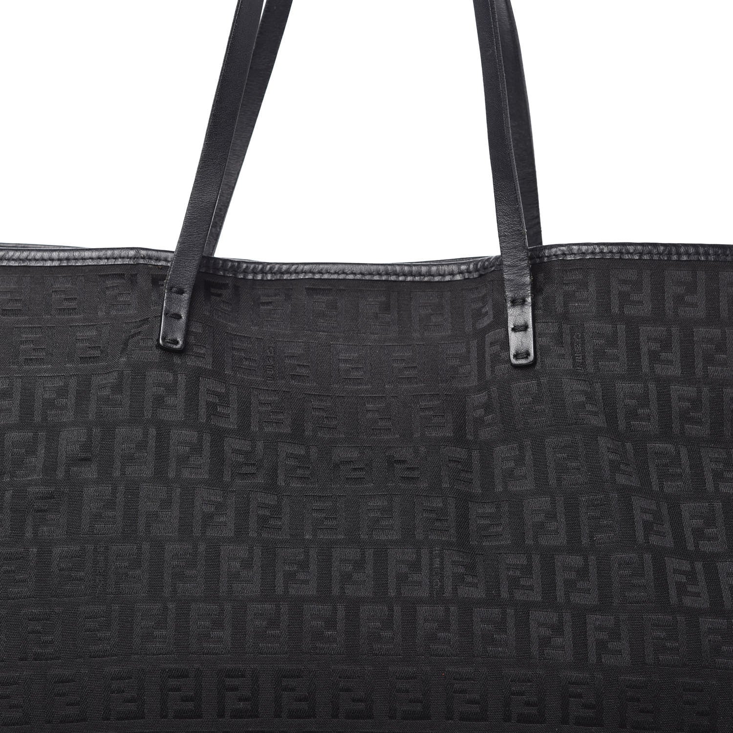 Fendi Zucchino Shopping Tote Black 9 of 9