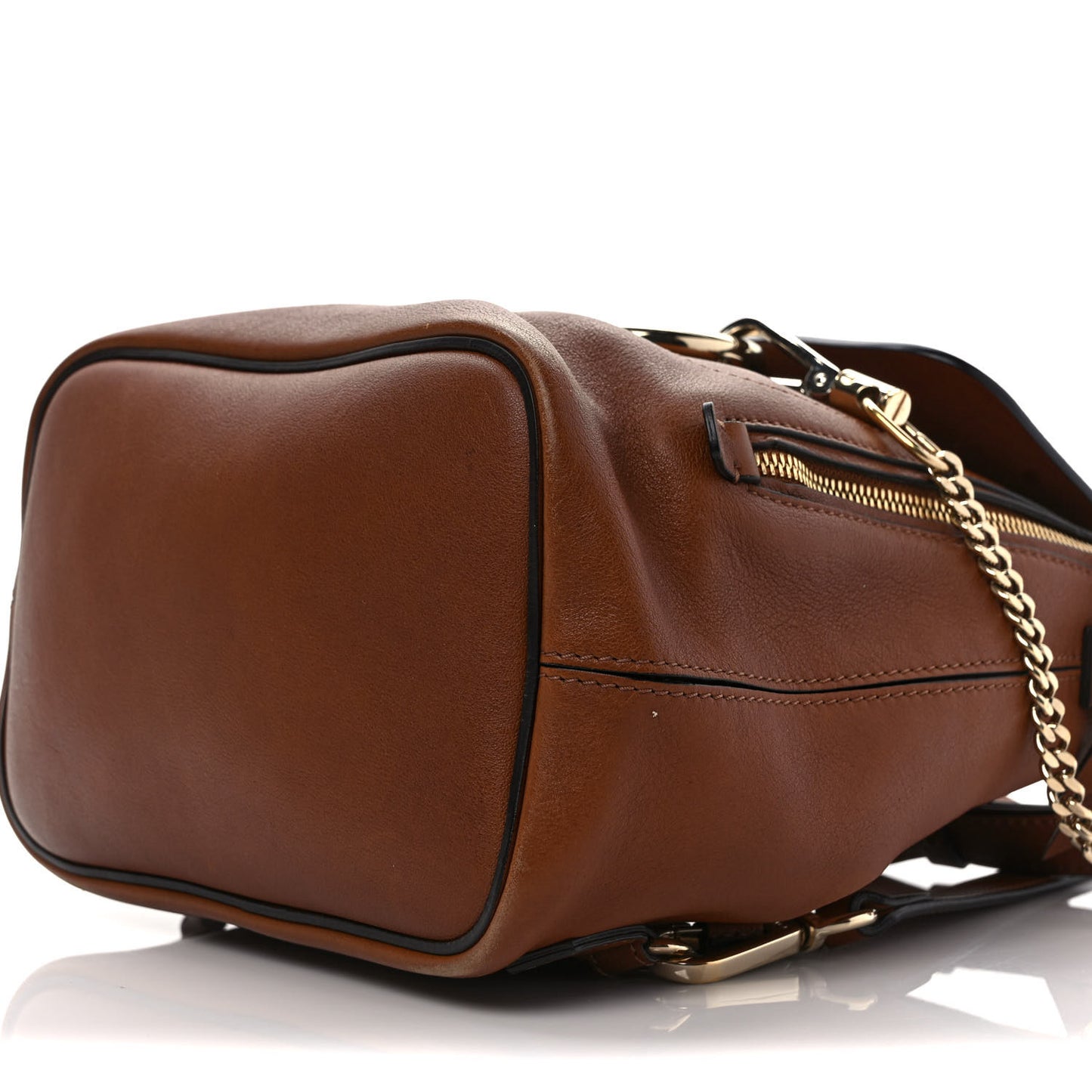 Suede Calfskin Small Faye Backpack Tobacco