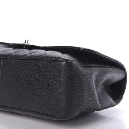 Chanel Caviar Quilted Jumbo Single Flap Black 7 of 10