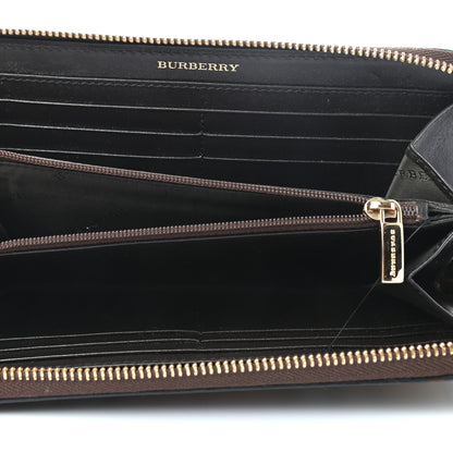 Burberry Haymarket Check Large Ziggy Zip Around Wallet Chocolate 5 of 10