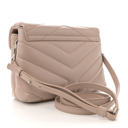 Saint Laurent Calfskin Y Quilted Monogram Toy Loulou Crossbody Bag Light Natural 2 of 12