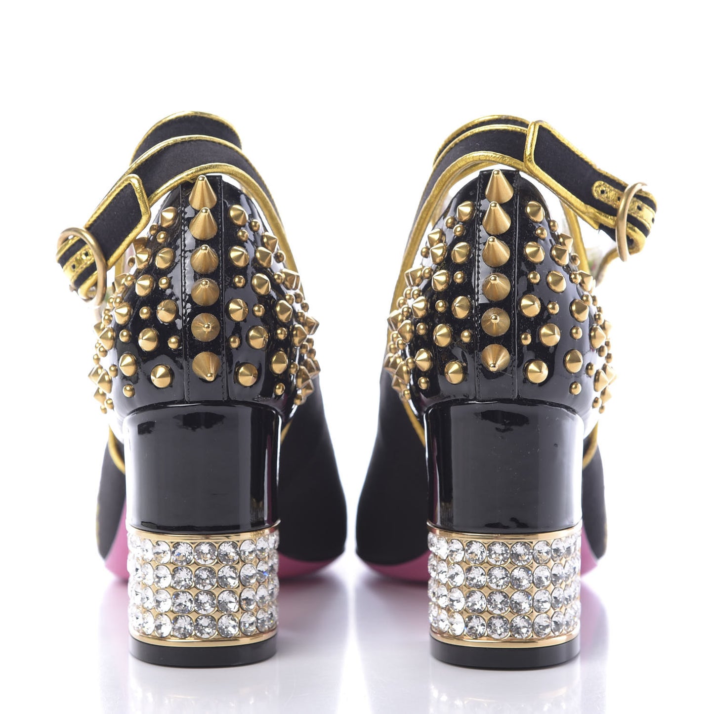 Satin Embroidered Dragon Caspar Pumps 36 Black