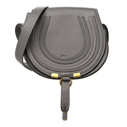 Chloe Calfskin Mini Marcie Round Crossbody Bag Cashmere Grey 1 of 9