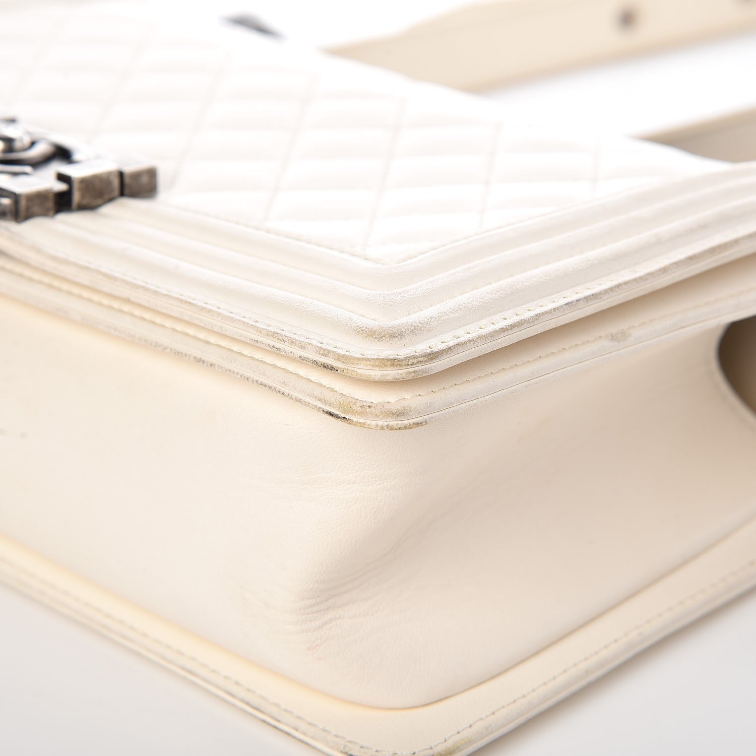 Chanel Lambskin Quilted Medium Boy Flap White 11 of 14
