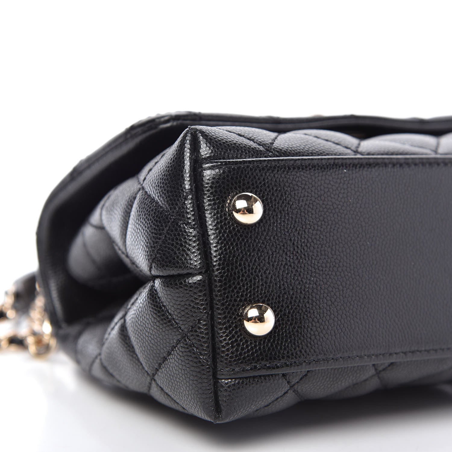 Chanel Caviar Lizard Embossed Quilted Extra Mini Coco Handle Flap Black 7 of 12