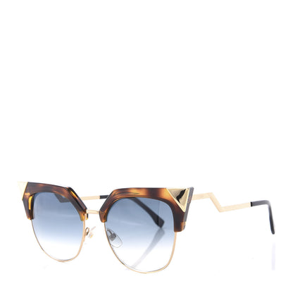 Fendi Cat Eye Iridia Sunglasses FF 0149/S Havana Gold 1 of 9