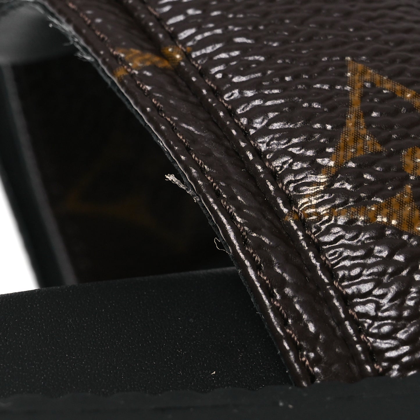 Monogram LV Sunset Comfort Flat Sandals 37 Cacao Brown