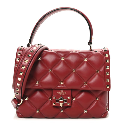 Valentino Garavani Nappa Medium Candystud Top Handle Bag Rosso Valentino 1 of 9