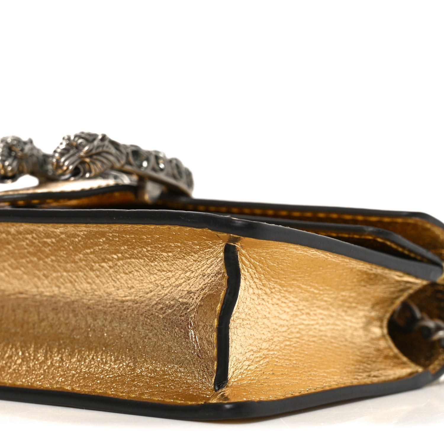 Gucci Metallic Calfskin Super Mini Dionysus Shoulder Bag Gold 9 of 10
