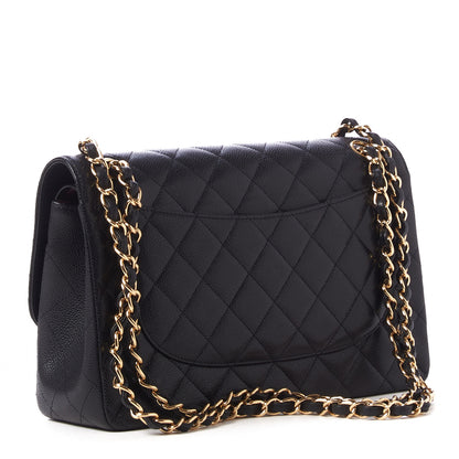 Chanel Caviar Quilted Jumbo Double Flap Black 3 of 11