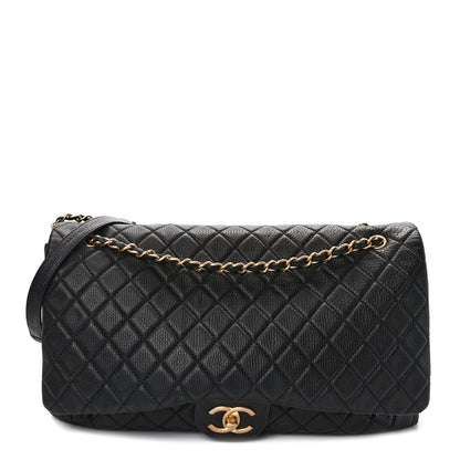 Chanel Calfskin Quilted XXL Travel Flap Bag Black 1 of 13