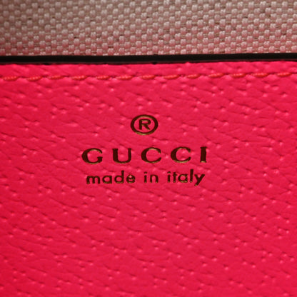 Gucci GG Supreme Monogram Textured Dollar Calfskin Web Ophidia Small Crossbody Bag Beige Ebony Fuchsia 6 of 10