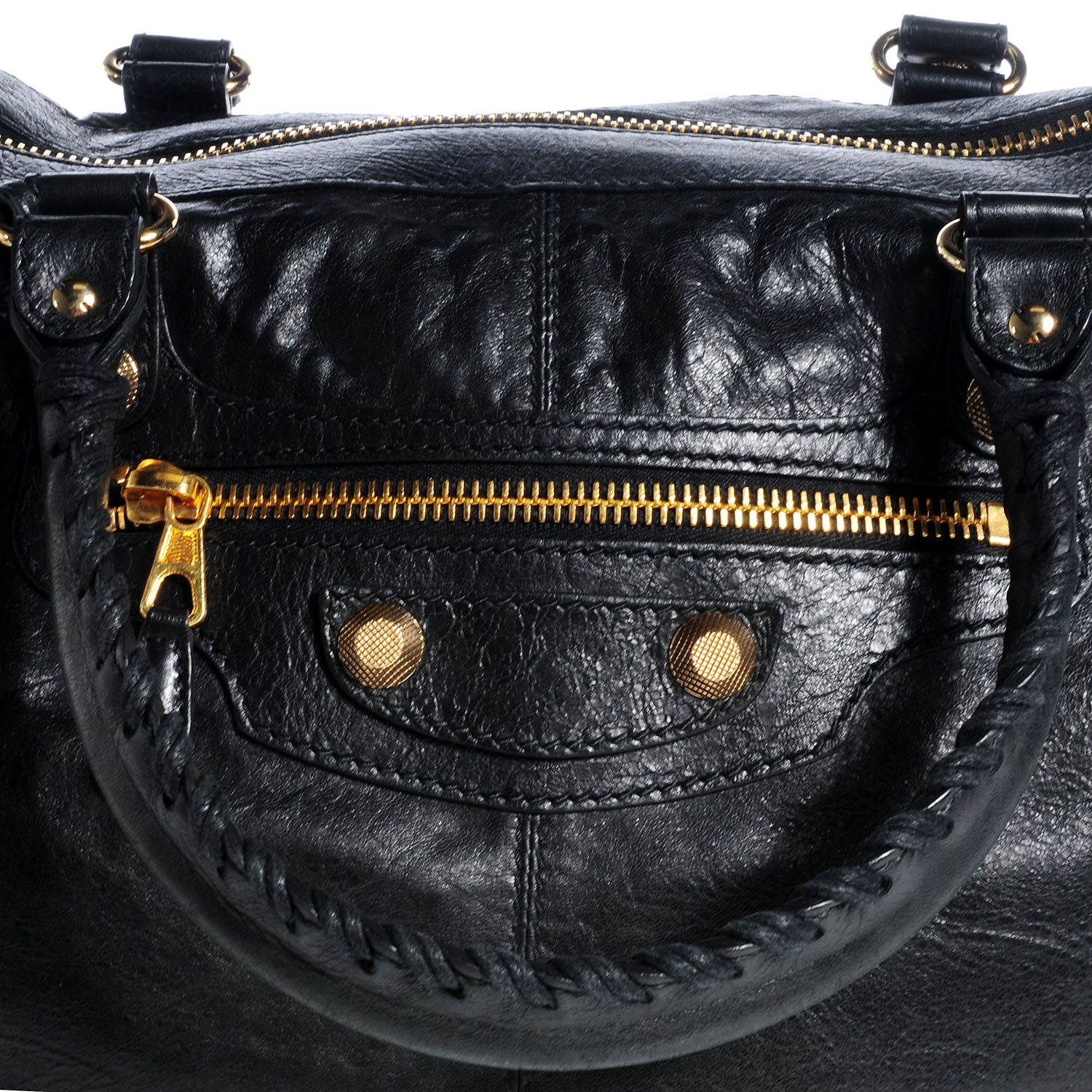 Balenciaga Agneau Giant 12 Gold Hardware Weekender Black 6 of 10