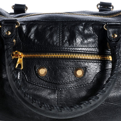 Balenciaga Agneau Giant 12 Gold Hardware Weekender Black 6 of 10