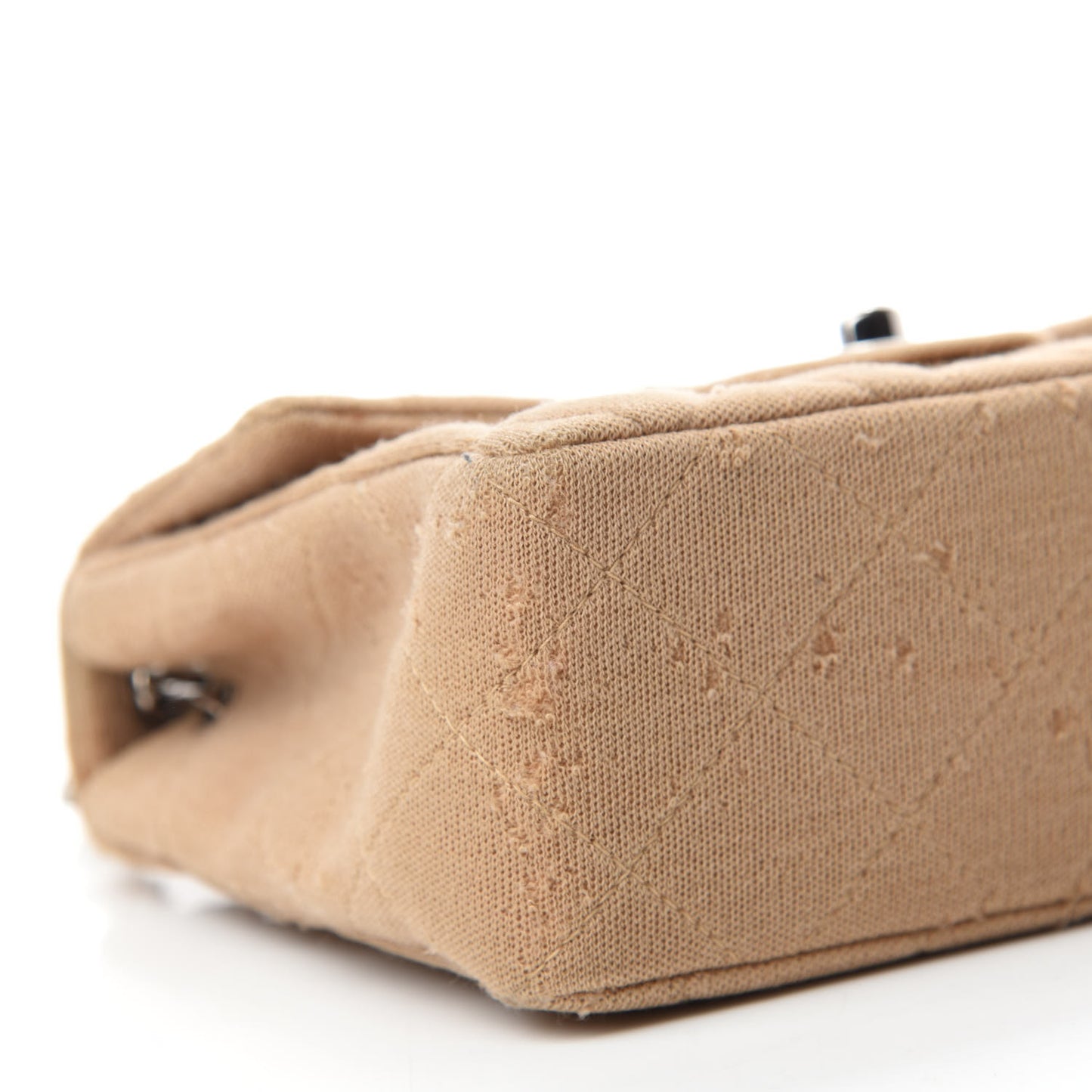 Jersey Quilted Mini Square Flap Beige