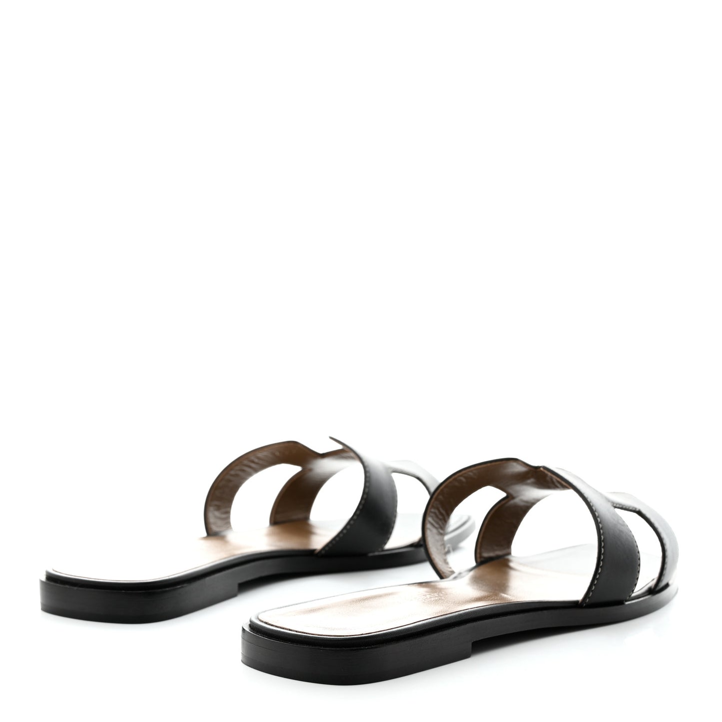 Box Calfskin Oran Sandals 39.5 Black
