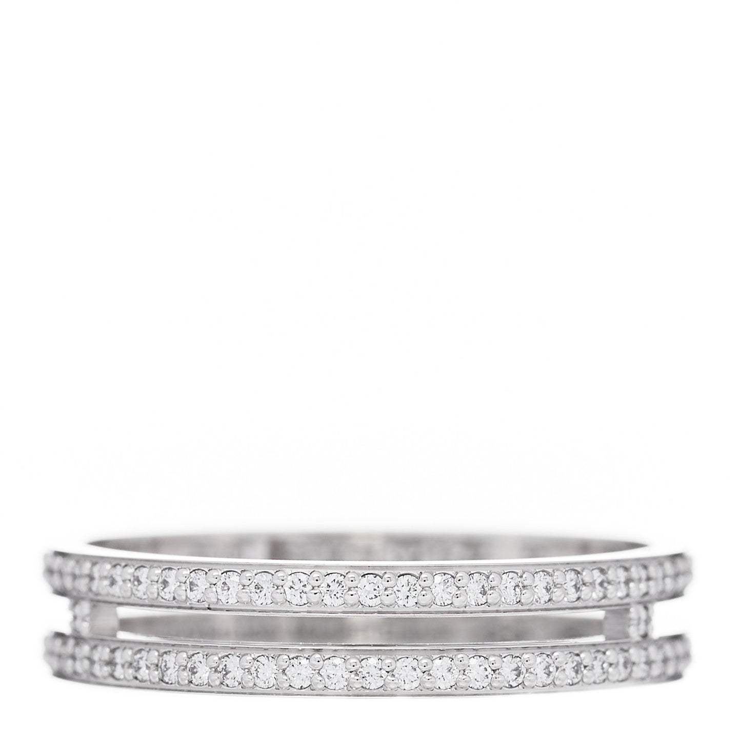 18K White Gold Diamond Ariane Wedding Band Ring 50 5.25