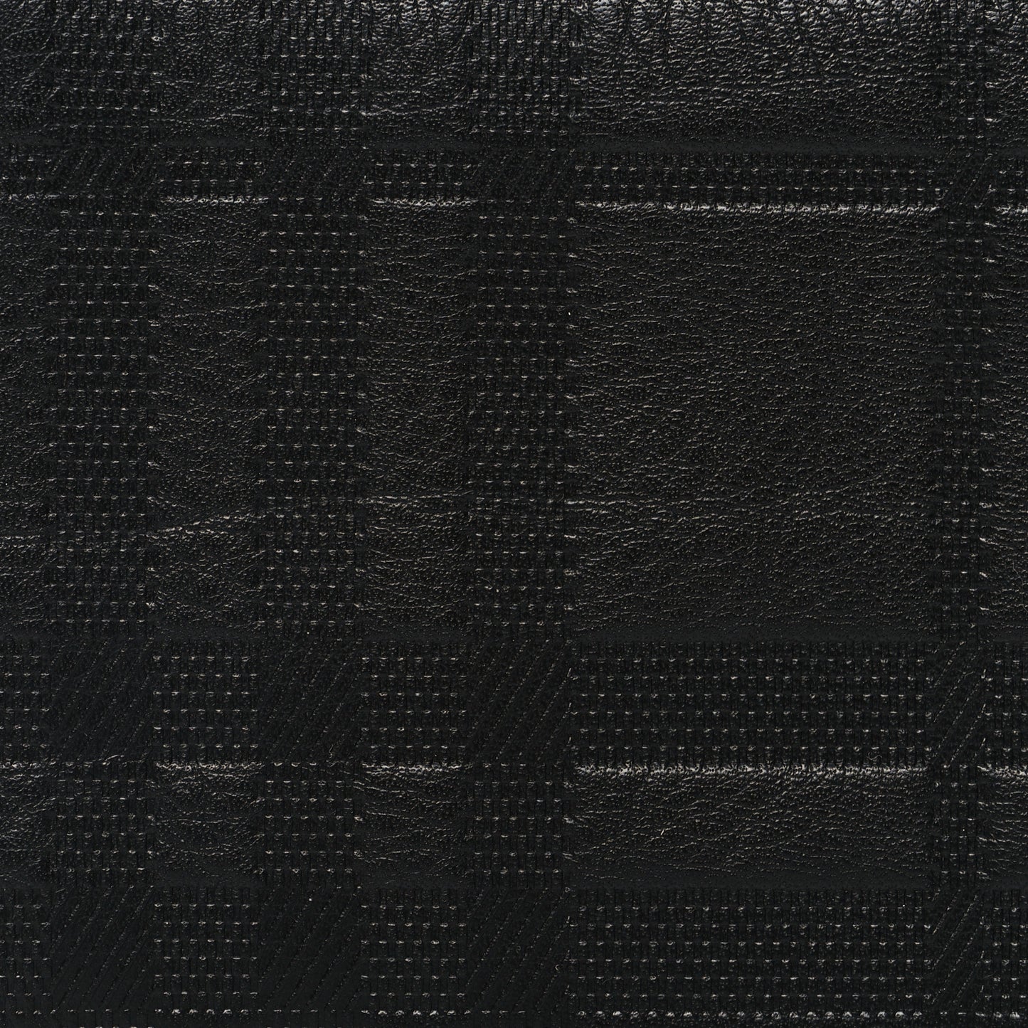 Signature Grain Calfskin Check Bi-Fold Wallet Black