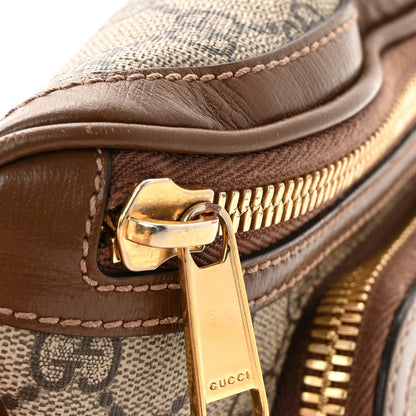 Gucci GG Supreme Monogram Textured Calfskin Retro Interlocking G Belt Bag Beige Ebony Brown Sugar 16 of 16