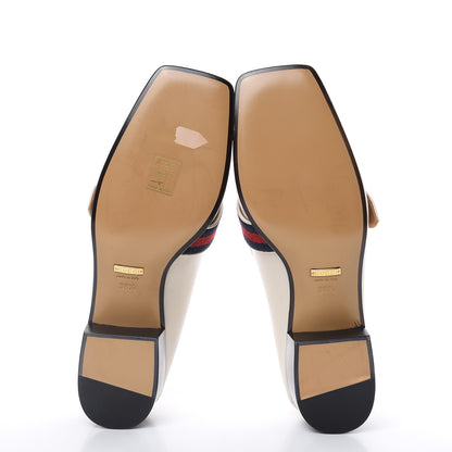 Gucci Calfskin Web Peyton Loafers 38.5 Mystic White 5 of 15