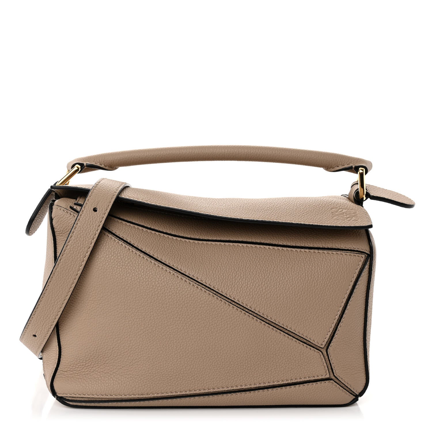 Loewe Grained Calfskin Small Puzzle Bag Sand 1 of 9