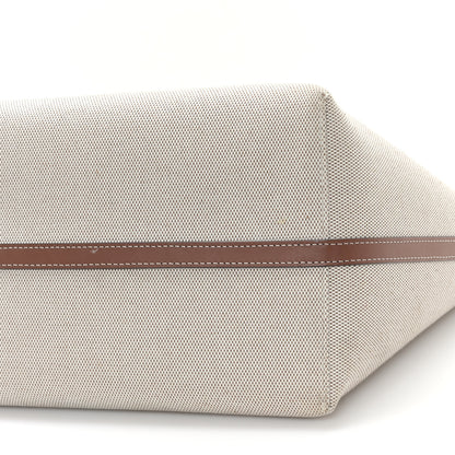 Burberry Canvas Smooth Calfskin Small Pocket Tote Soft Fawn Ecru 9 of 11