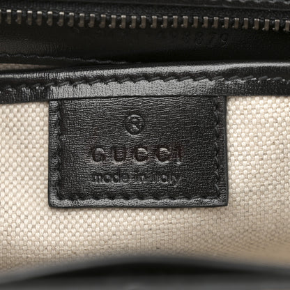 Gucci Snakeskin Small Bamboo 1947 Top Handle Bag Natural Black 7 of 12