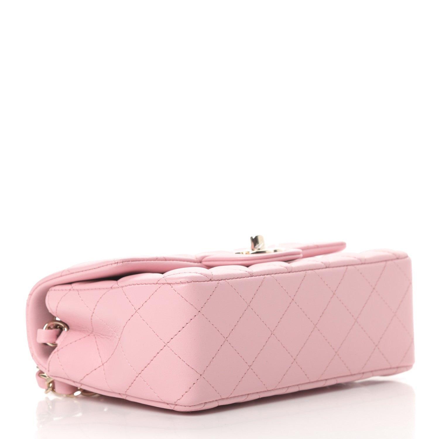 Chanel Lambskin Quilted Mini Rectangular Flap Pink 4 of 11