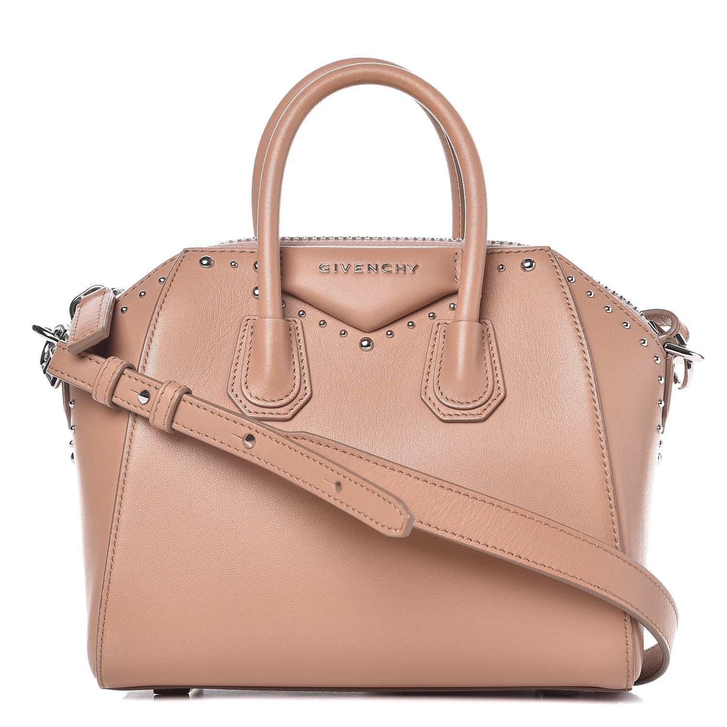 Givenchy Smooth Calfskin Mini Studded Antigona Old Pink 1 of 13