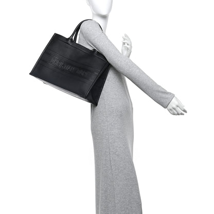 Christian Dior Calfskin Embossed Medium Book Tote Black 2 of 12