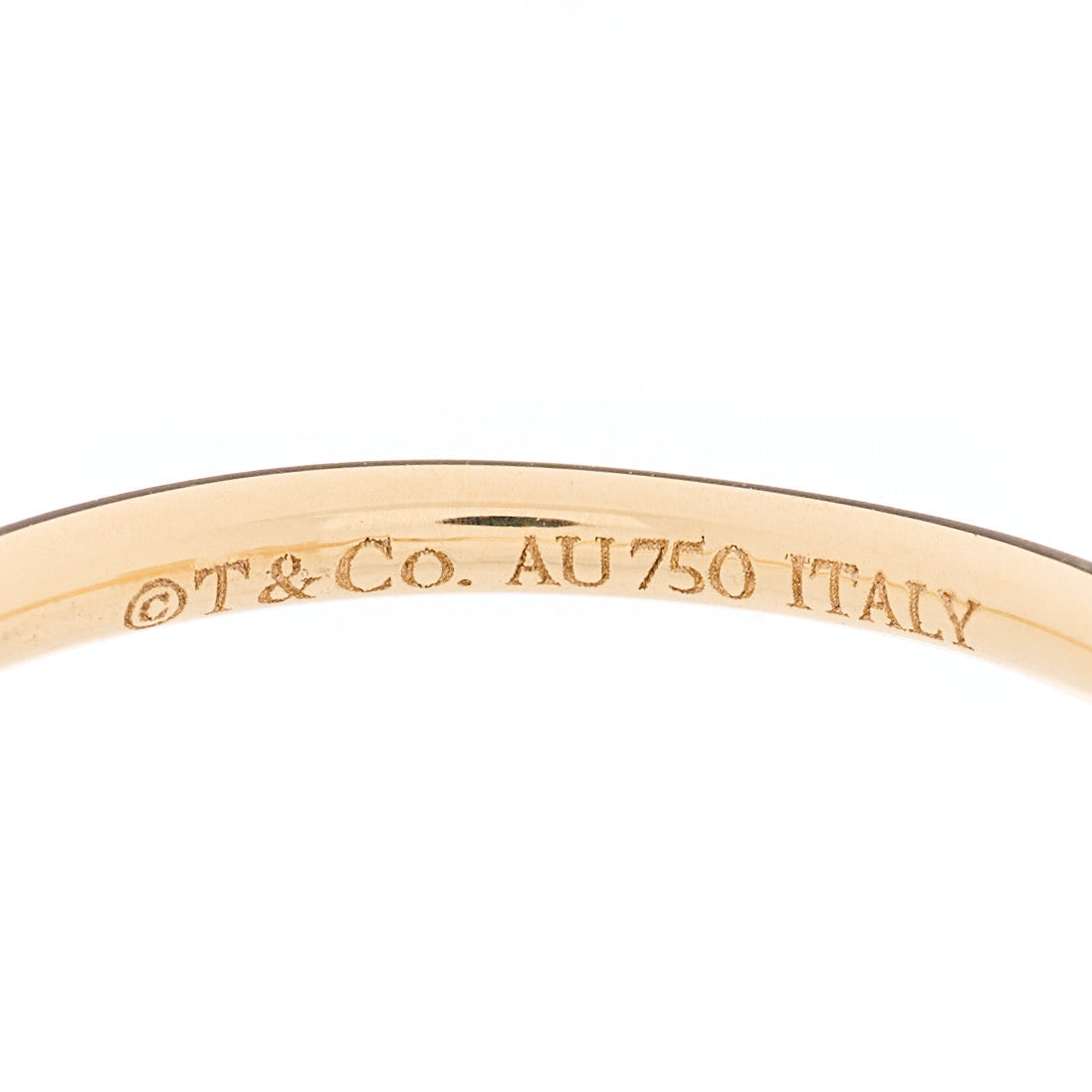 Tiffany 18K Yellow Gold Diamond T Wire Ring 54 6.75 4 of 4