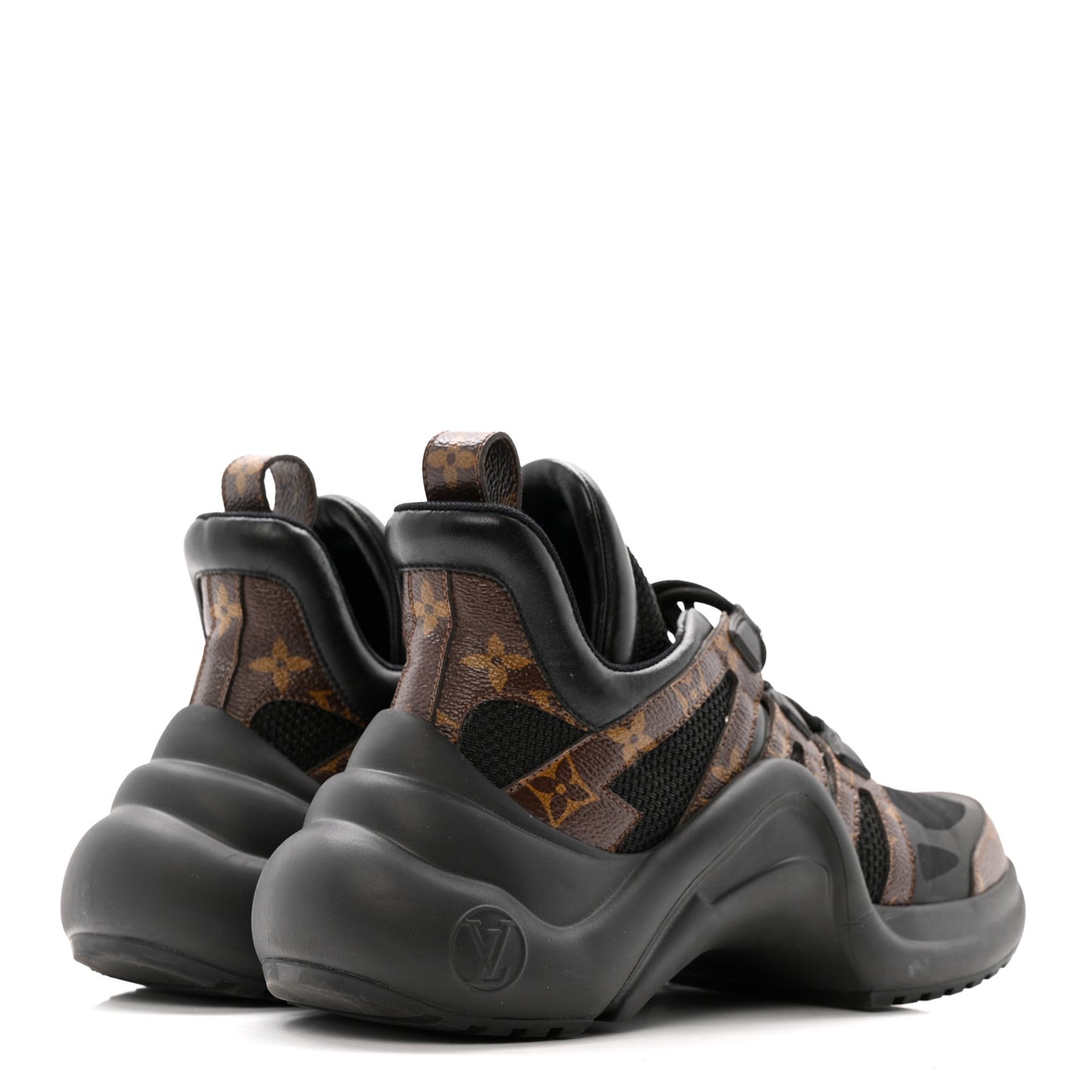 Calfskin Patent Monogram LV Archlight Sneakers 38.5 Black
