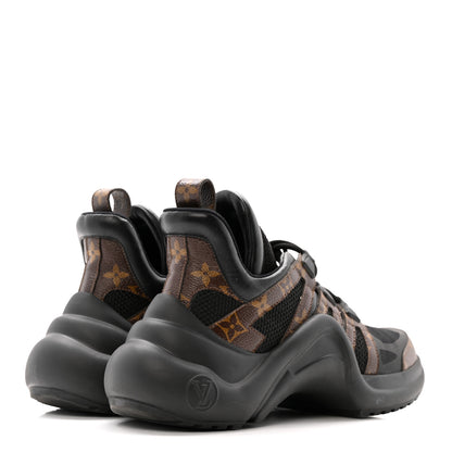 Louis Vuitton Calfskin Patent Monogram LV Archlight Sneakers 38.5 Black 5 of 11